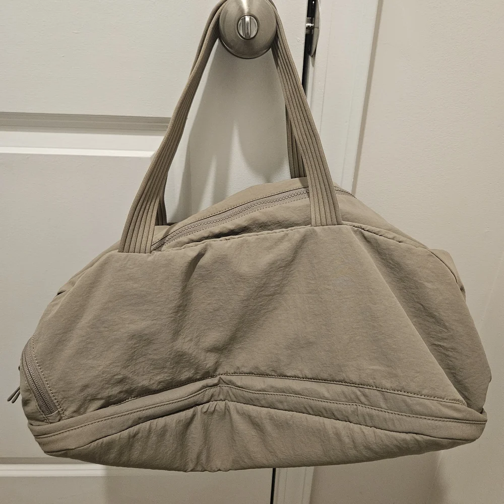 lululemon athletica Taupe Duffel Tote Bag